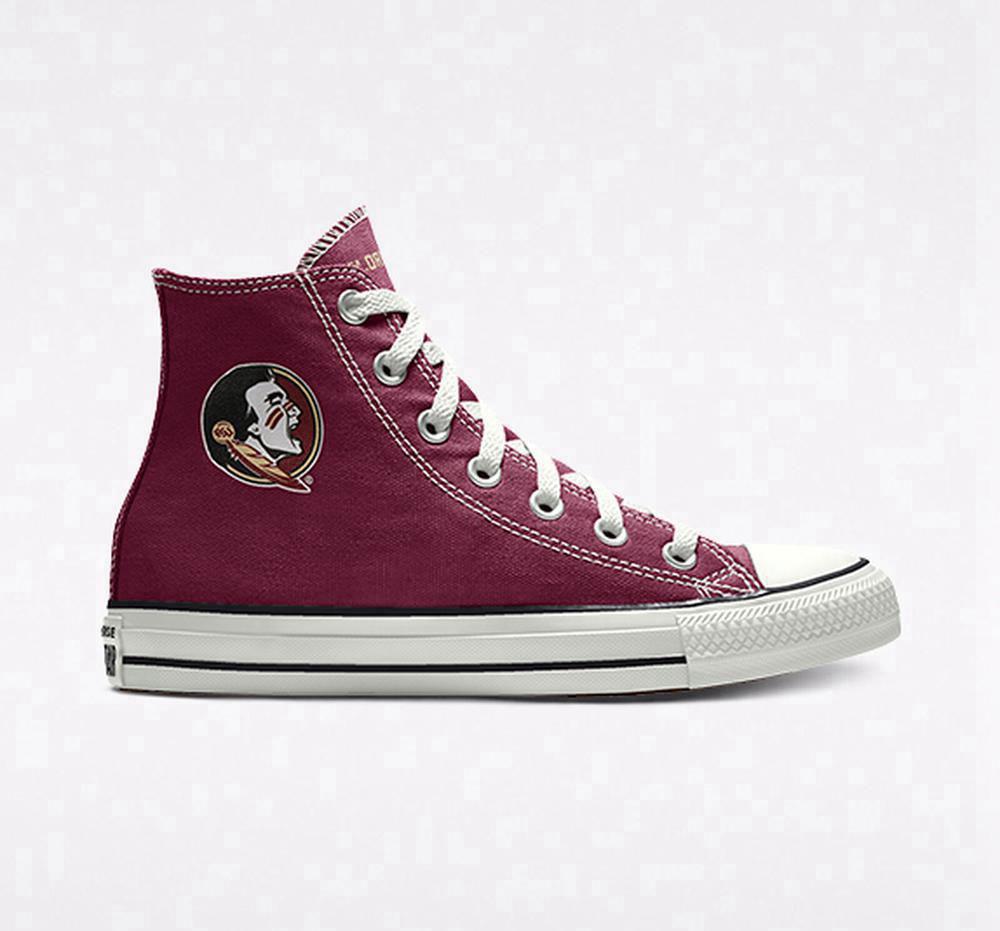 Pánské Vysoké Converse Custom Chuck Taylor All Star Florida State University Seminoles By You Unisex Vínové | 059623CXF