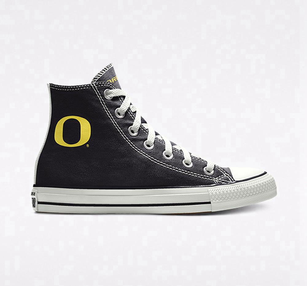 Pánské Vysoké Converse Custom Chuck Taylor All Star University Of Oregon Ducks By You Unisex Tmavě Blankyt | 528193LIB