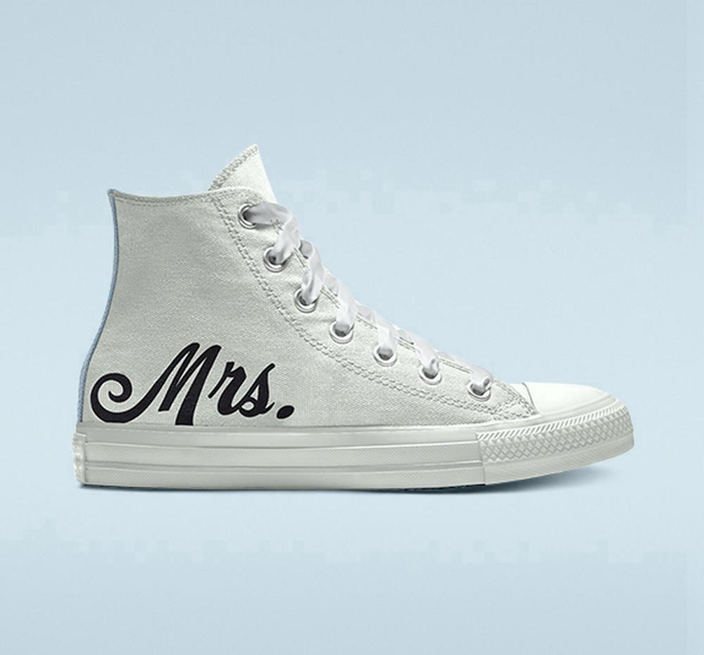 Pánské Vysoké Converse Custom Chuck Taylor All Star Wedding By You Unisex Bílé | 712039GSB